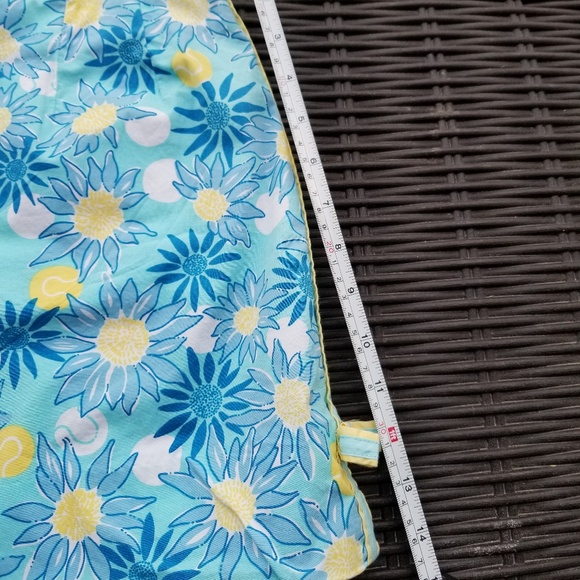 Lily Pulitzer Blue Yellow Floral Skirt Side Bows - Picture 7 of 8